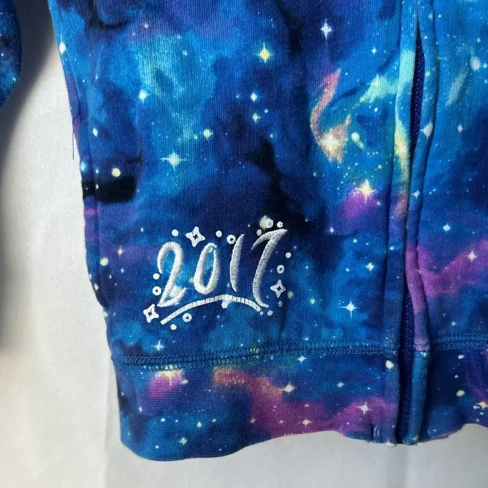 Disney Parks Sorcerer Mickey Galaxy 2017 Youth Boys Girls XS Full Zip Hoodie